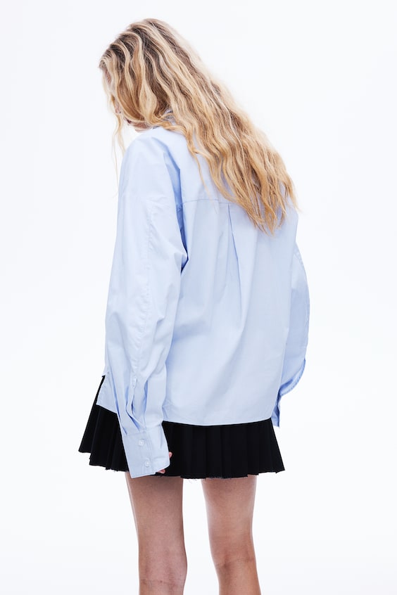 HM Bestickte Popeline-Bluse Rabatte dieses Monats