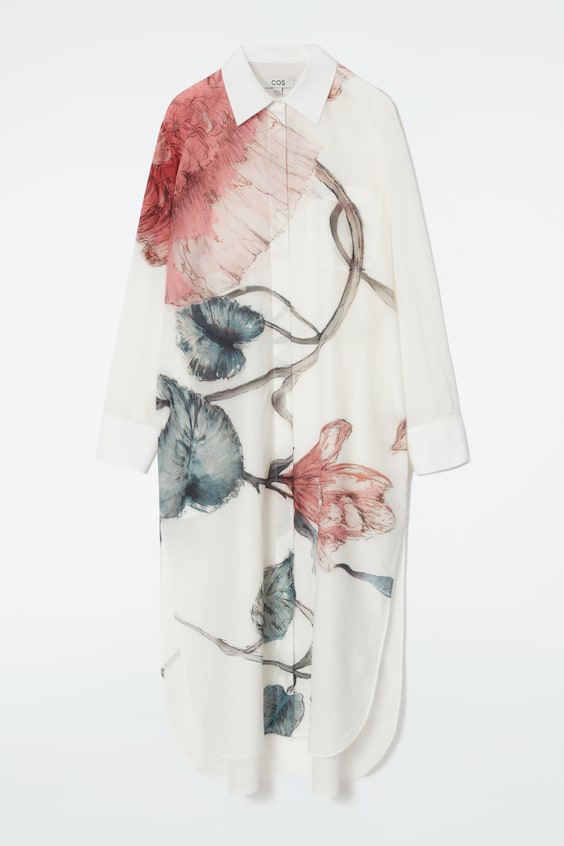 HM OVERSIZED-HEMDBLUSENKLEID MIT BLUMEN-PRINT 2025
