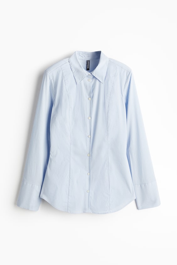HM Taillierte Bluse mit Schulterpolstern Schlussverkauf