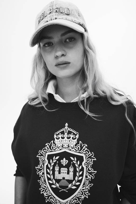 HM Oversized Sweatshirt mit Motiv Versandkostenfrei