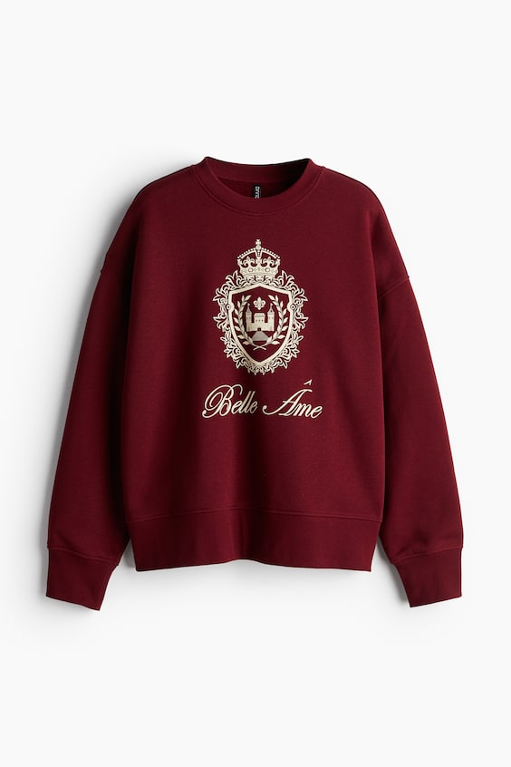 HM Oversized Sweatshirt mit Motiv Versandkostenfrei