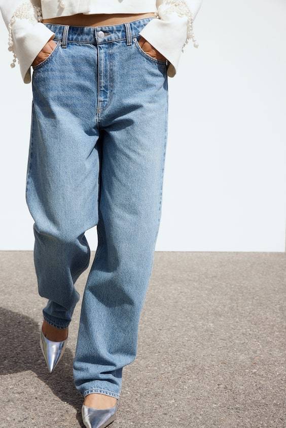 HM Schmal zulaufende Jeans Bügelfalten Blitzangebot