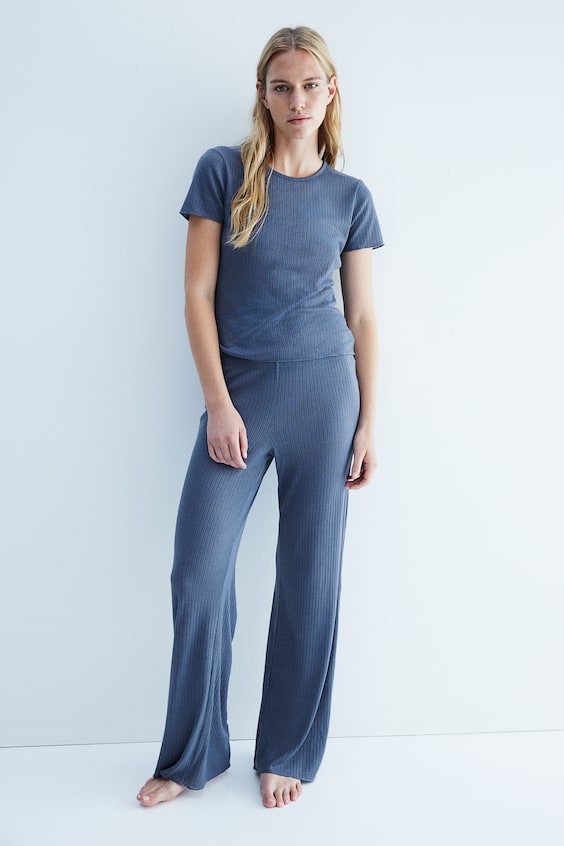 HM Gerippter Pyjama Räumungsverkauf