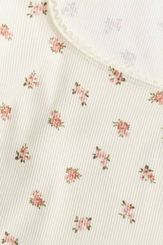 HM Baumwolltop mit Picot-Besatz Kauf eins, bekomm eins gratis