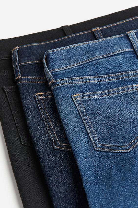 HM 3er-Pack Comfort Stretch Slim Fit Jeans Super Rabatt