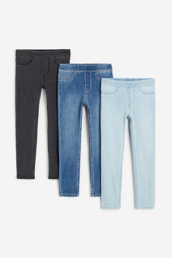 HM 3er-Pack Denimjeggings Versandkostenfrei
