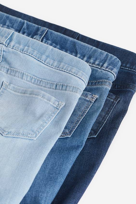 HM 3er-Pack Denimjeggings Heißer Verkauf