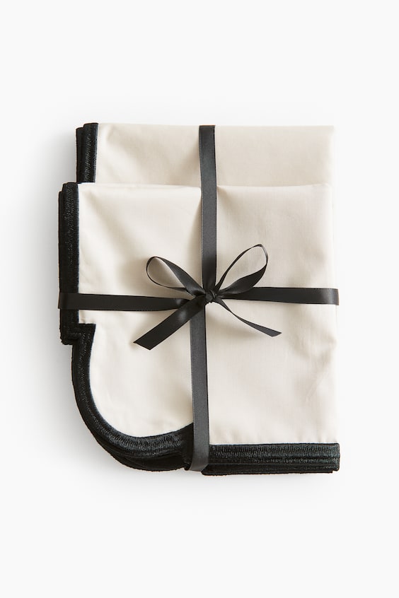 HM 2er-Pack Tischsets und Servietten aus Baumwolle Super Sparpreis