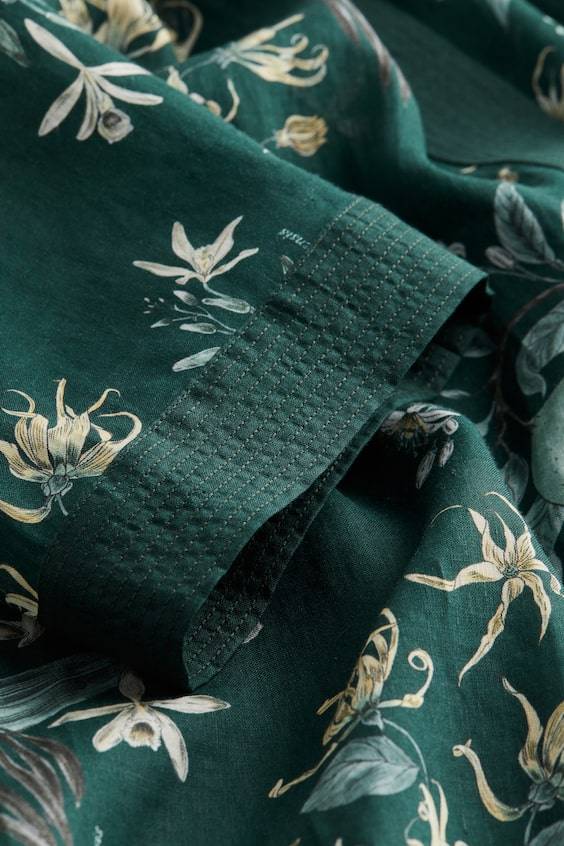 HM Morgenmantel mit Botanikprint Outlet