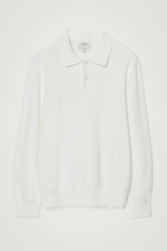 HM LANGÄRMLIGES BOUCLÉ-POLOSHIRT Tägliche Deals