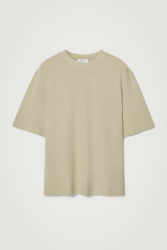 HM LOCKER GESCHNITTENES T-SHIRT AUS WAFFEL-JERSEY Riesige Ersparnisse