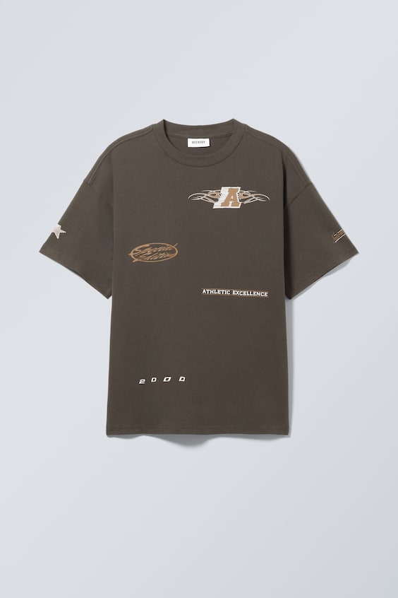HM Bedrucktes kastiges T-Shirt Letzte 3 Tage