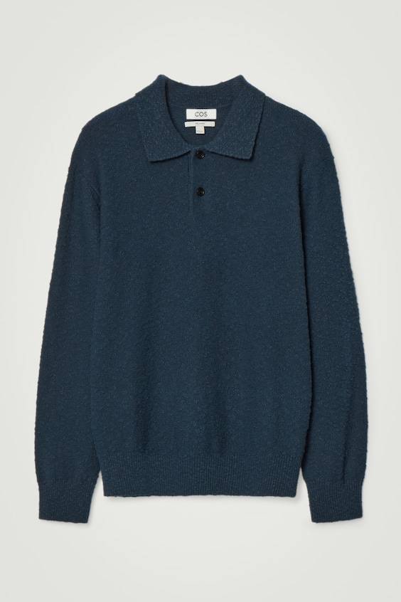 HM LANGÄRMLIGES BOUCLÉ-POLOSHIRT Letzter Tag