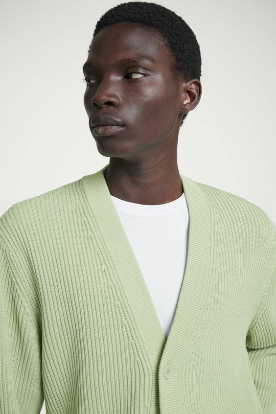 HM BAUMWOLL-STRICKJACKE MIT ACID-WASCHUNG Discount Store für neue Produkte