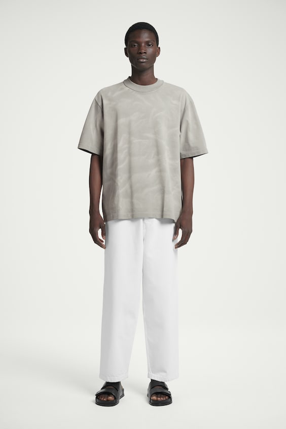 HM OVERSIZED-T-SHIRT MIT ACID-WASCHUNG Clearance-Verkauf