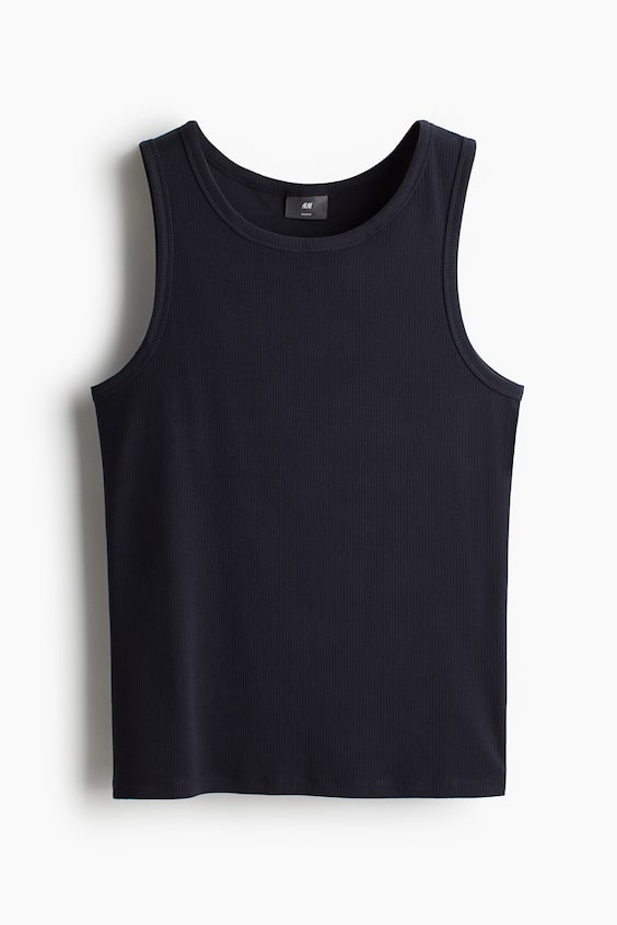 HM Geripptes Tanktop in Slim Fit Rabatte dieses Monats
