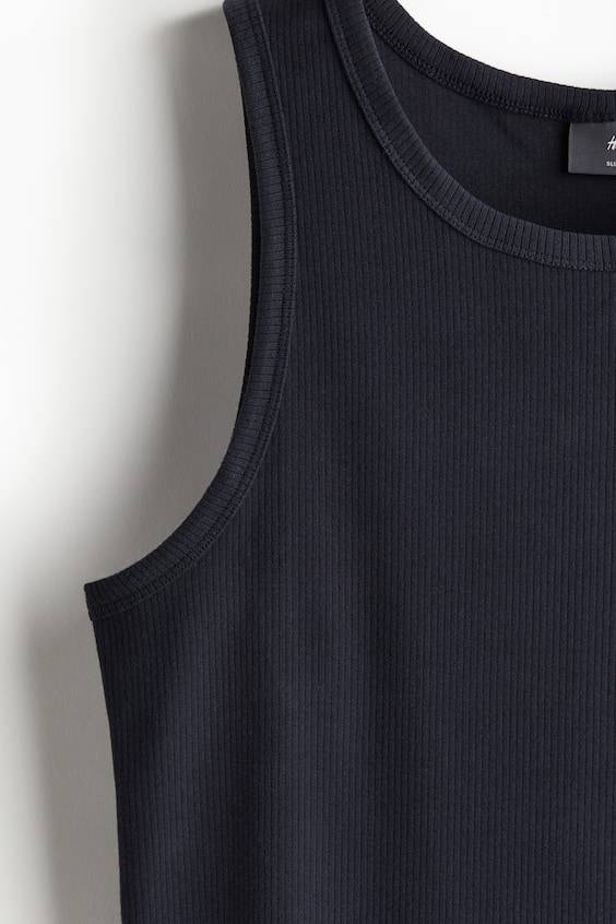 HM Geripptes Tanktop in Slim Fit Rabatte dieses Monats