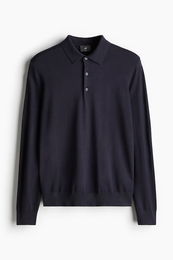 HM Feinstrick-Poloshirt in Slim Fit Outlet