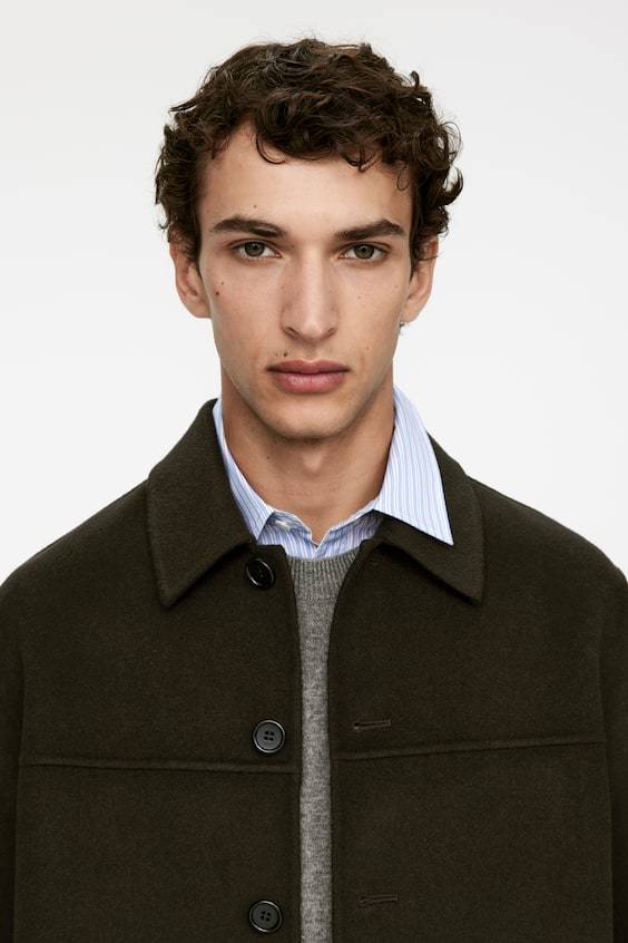 HM Doubleface-Jacke aus Wollmischung Kostenloser Versand