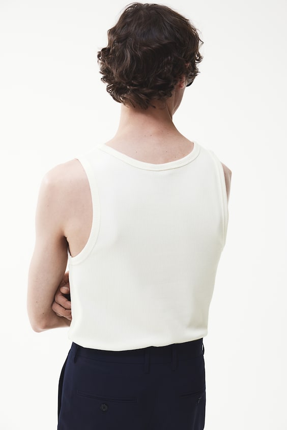 HM Geripptes Tanktop in Slim Fit Fabrik Onlineshop