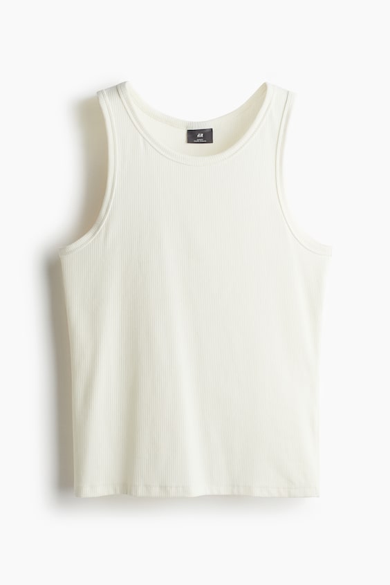 HM Geripptes Tanktop in Slim Fit Fabrik Onlineshop