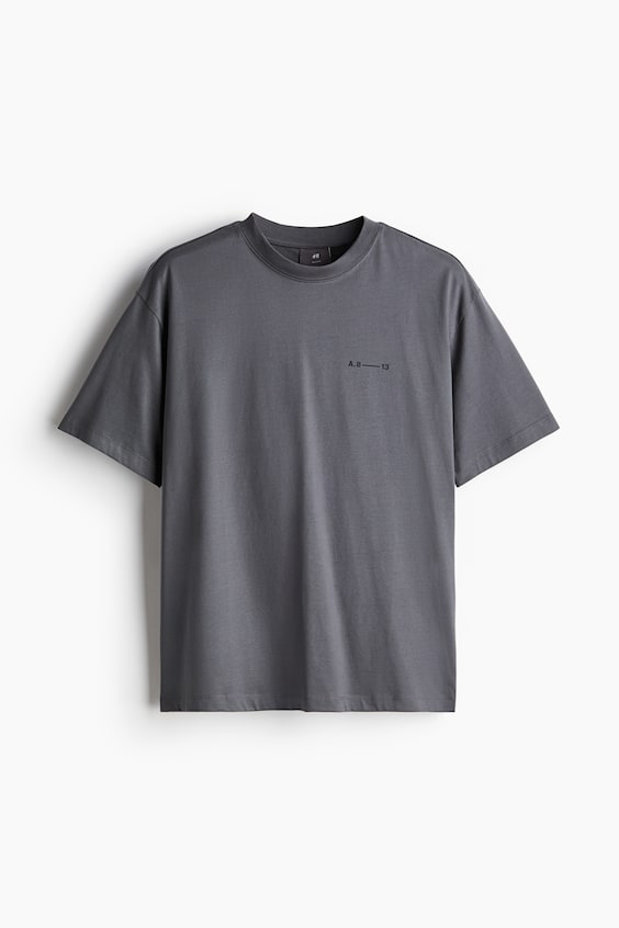 HM Bedrucktes T-Shirt in Loose Fit Versandkostenfrei