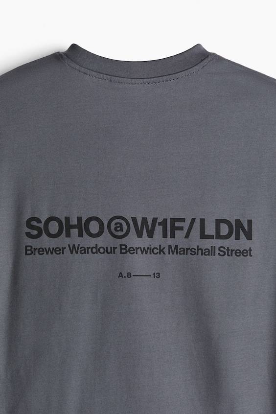 HM Bedrucktes T-Shirt in Loose Fit Versandkostenfrei
