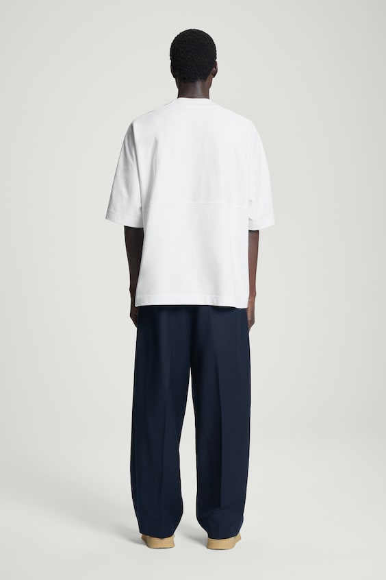 HM GEWICHTIGES OVERSIZED-T-SHIRT MIT KRAGEN Preisnachlass