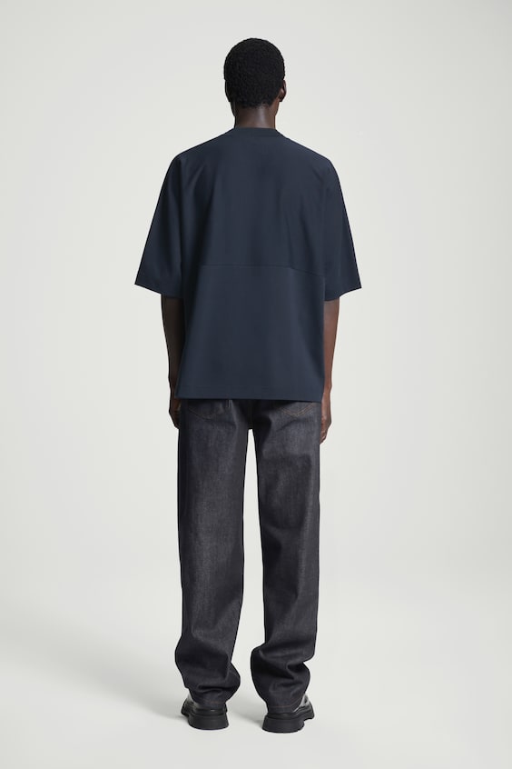 HM GEWICHTIGES OVERSIZED-T-SHIRT MIT KRAGEN Saisonschlussverkauf