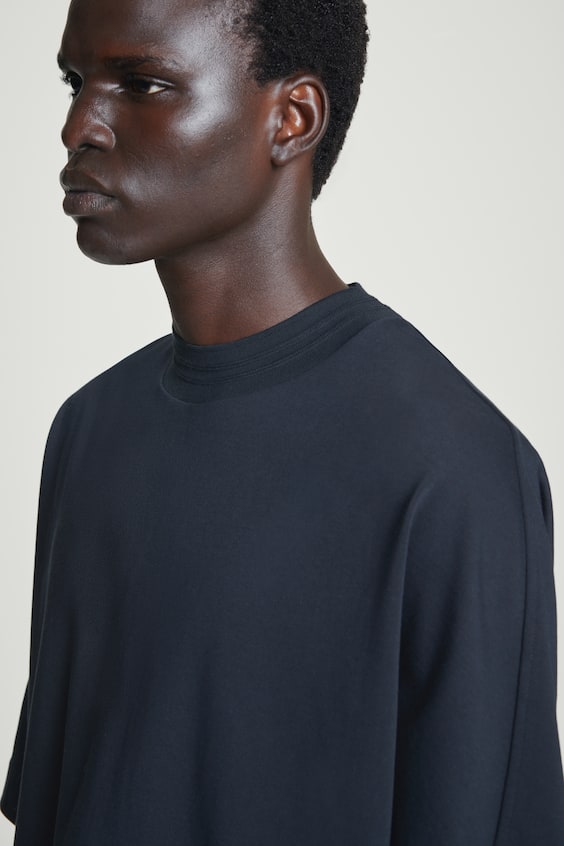 HM GEWICHTIGES OVERSIZED-T-SHIRT MIT KRAGEN Saisonschlussverkauf