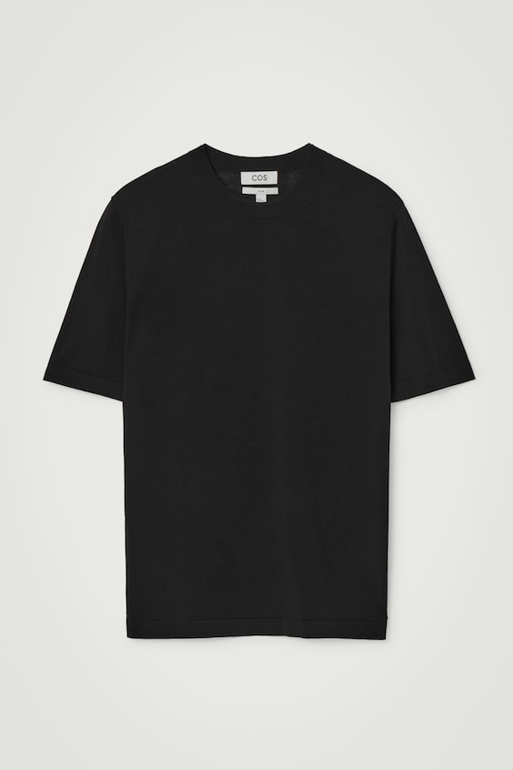 HM SCHMAL GESCHNITTENES STRICK-T-SHIRT AUS SEIDE Cyber Monday