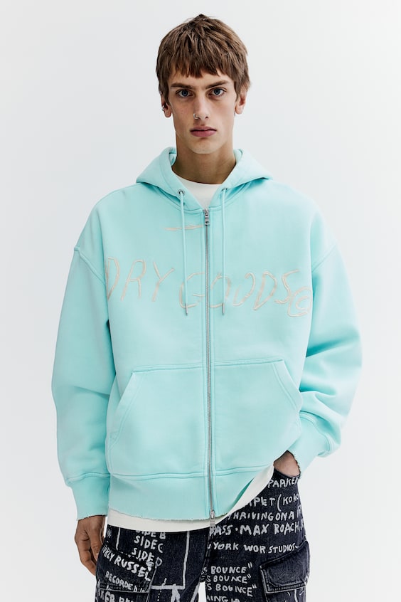 HM Hoodiejacke aus Baumwolle in Oversized Fit Weihnachtsangebot