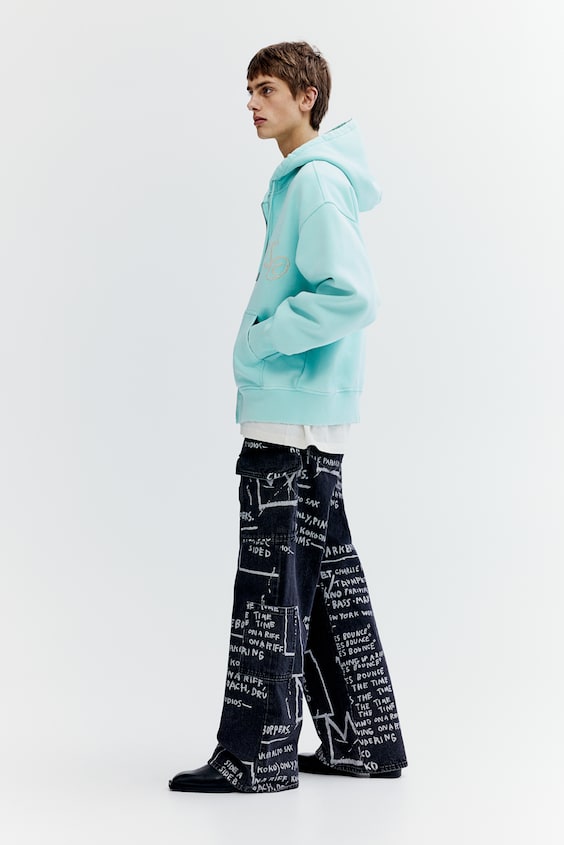 HM Hoodiejacke aus Baumwolle in Oversized Fit Weihnachtsangebot