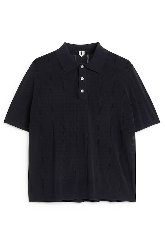 HM Poloshirt im Pointelle-Strick Valentinstagsangebot