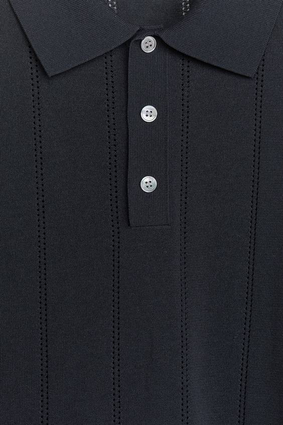 HM Poloshirt im Pointelle-Strick Valentinstagsangebot