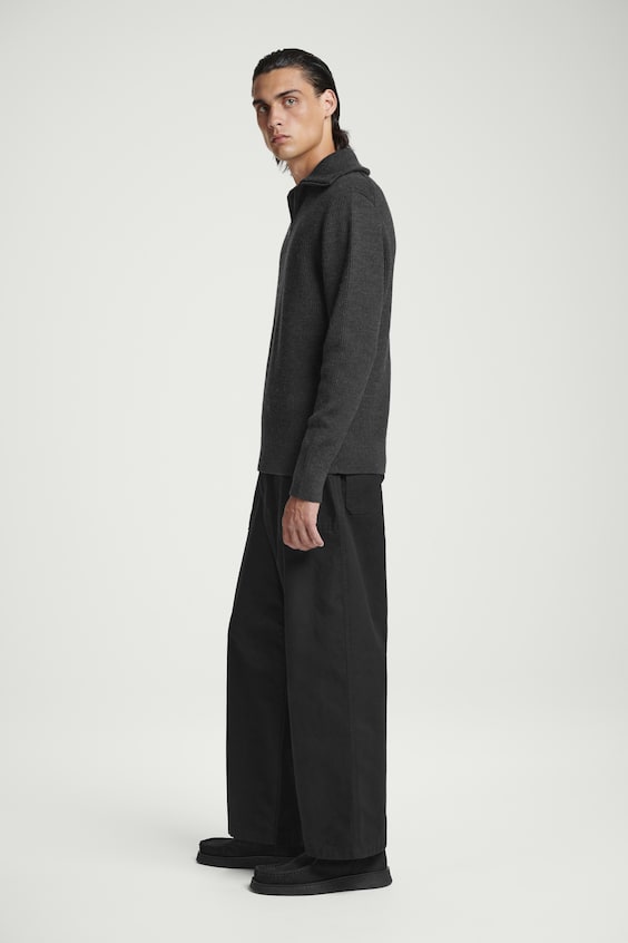HM PULLOVER AUS WOLL-BAUMWOLL-MIX MIT REISSVERSCHLUSS Neueste Mode