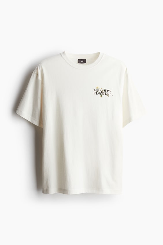 HM Bedrucktes T-Shirt in Loose Fit Exklusive Angebote