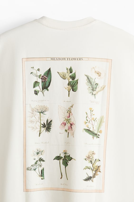 HM Bedrucktes T-Shirt in Loose Fit Exklusive Angebote