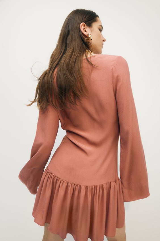 HM Kleid mit V-Ausschnitt Clearance-Verkauf