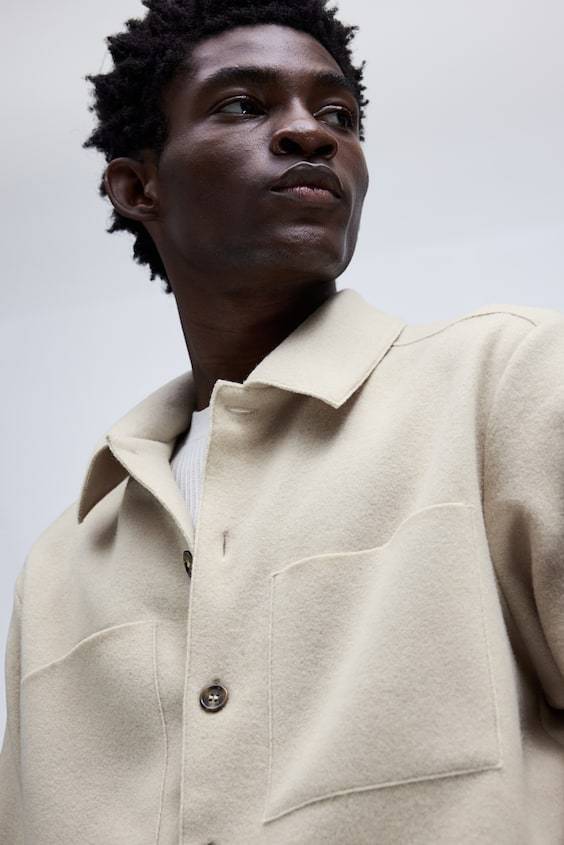 HM Overshirt aus Wollmix Regular Fit Weihnachtsangebot