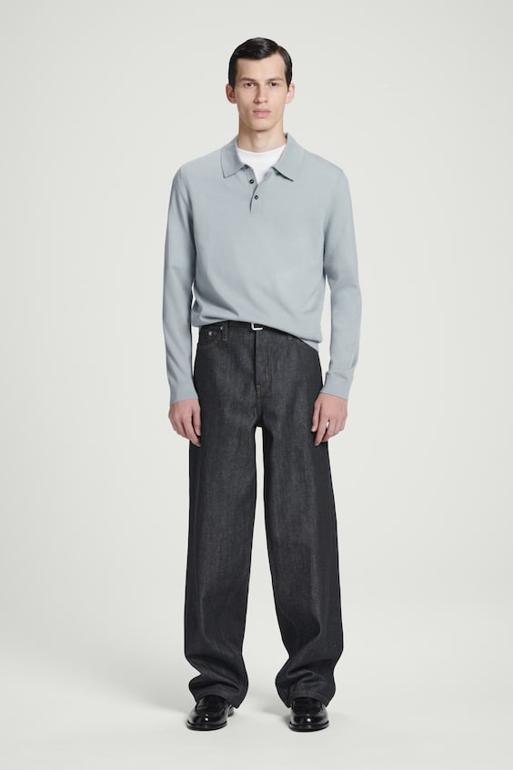 HM SCHMAL GESCHNITTENES POLOSHIRT AUS MERINOWOLLE Online Outlet