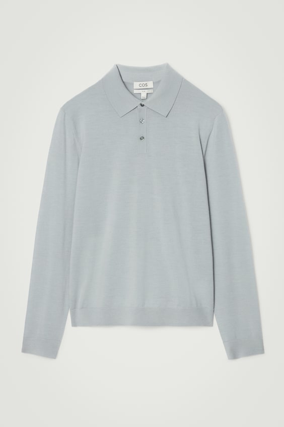 HM SCHMAL GESCHNITTENES POLOSHIRT AUS MERINOWOLLE Online Outlet
