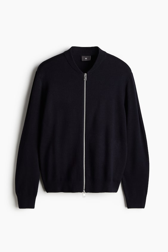 HM Feinstrick-Cardigan im Pilotenlook in Slim Fit Blitzangebot