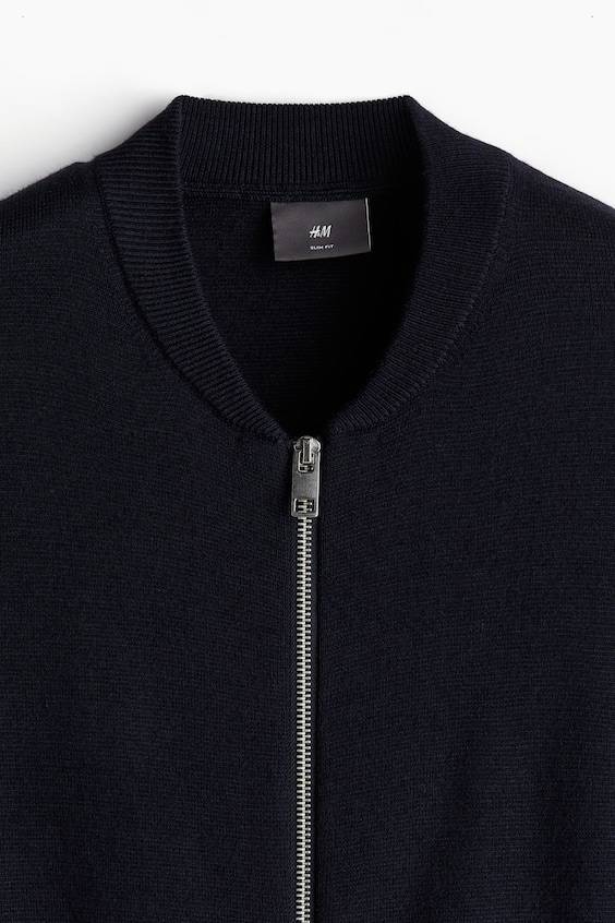HM Feinstrick-Cardigan im Pilotenlook in Slim Fit Blitzangebot