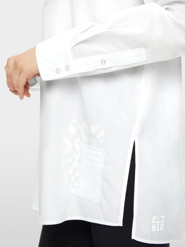 Marc Cain Bedruckte Hemdbluse "Rethink Together" Begrenzte Freigabe