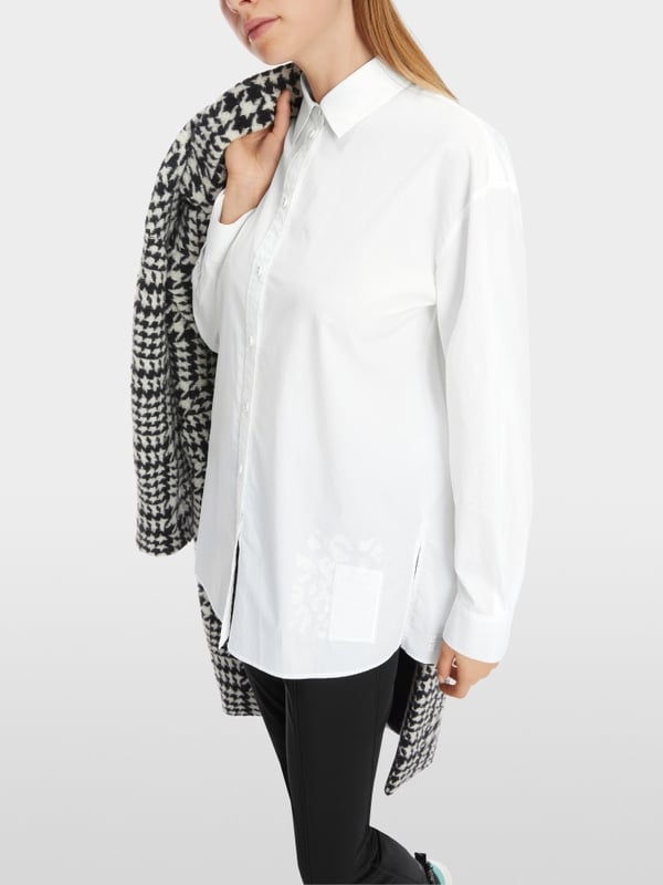 Marc Cain Bedruckte Hemdbluse "Rethink Together" Begrenzte Freigabe