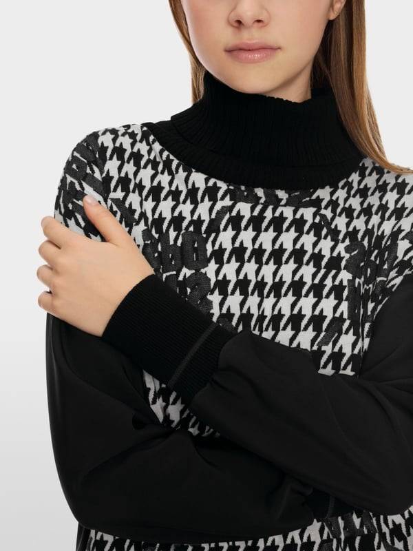 Marc Cain Chickcheck-Sweater Knitted in Germany Neueste Stile