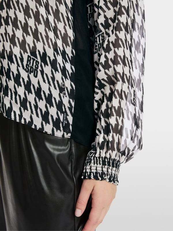 Marc Cain Schlupf-Bluse mit Chickcheck-Dessin Bis zu 55% Rabatt