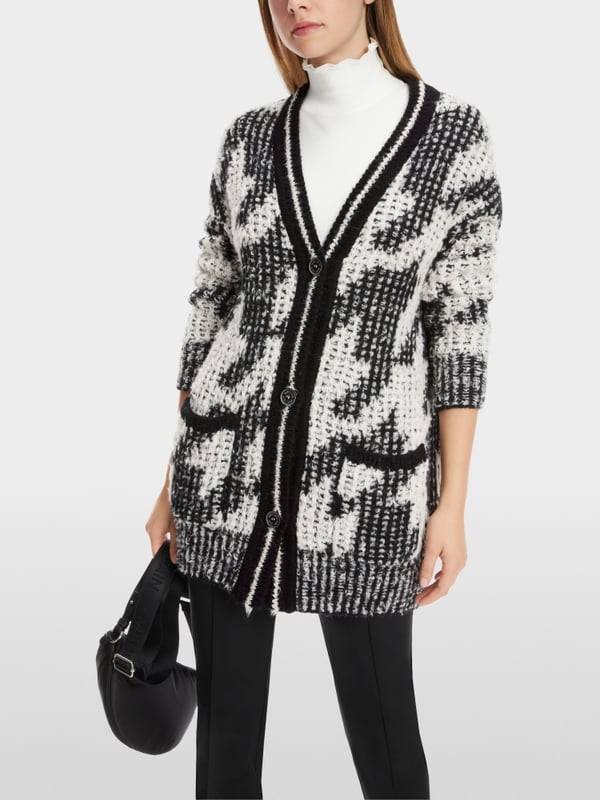 Marc Cain Chickcheck-Cardigan Knitted in Germany Discount Store für neue Produkte