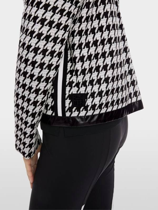 Marc Cain Chickcheck-Jacke mit Kapuze Kostenloser Versand